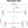 10pcs Thin Trouser Hangers, Non-Slip Pant Hangers with Adjustable Clips, Space Saving Hangers for Clothes, Skirt 3