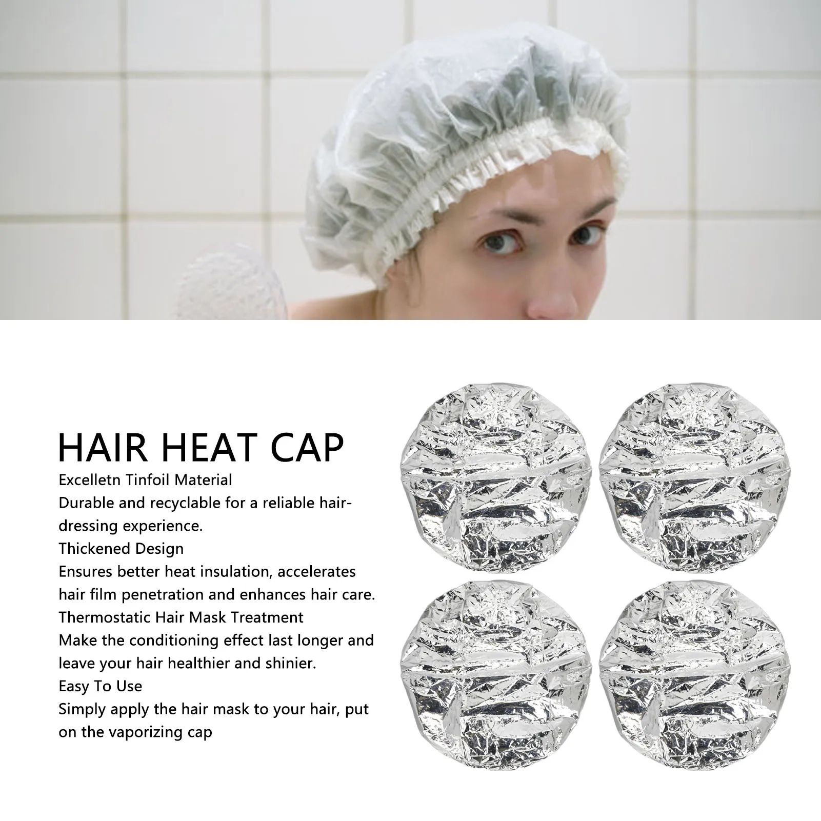 10PCS Hair Styling Steam Cap Reusable Thickened Deep Conditioning Heat Cap For Home