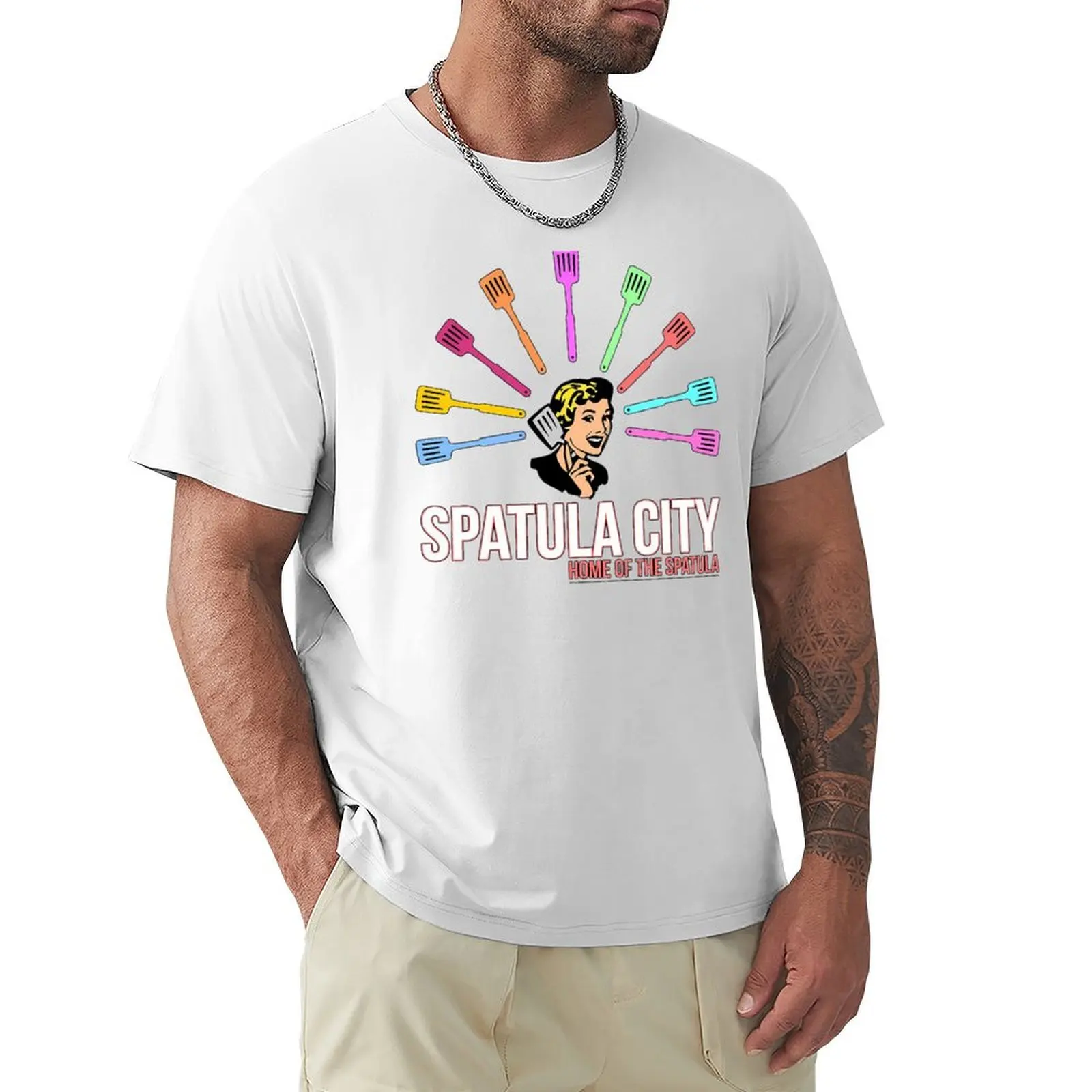 

Spatula City T-shirt kawaii clothes customs design your own for a boy men clothings