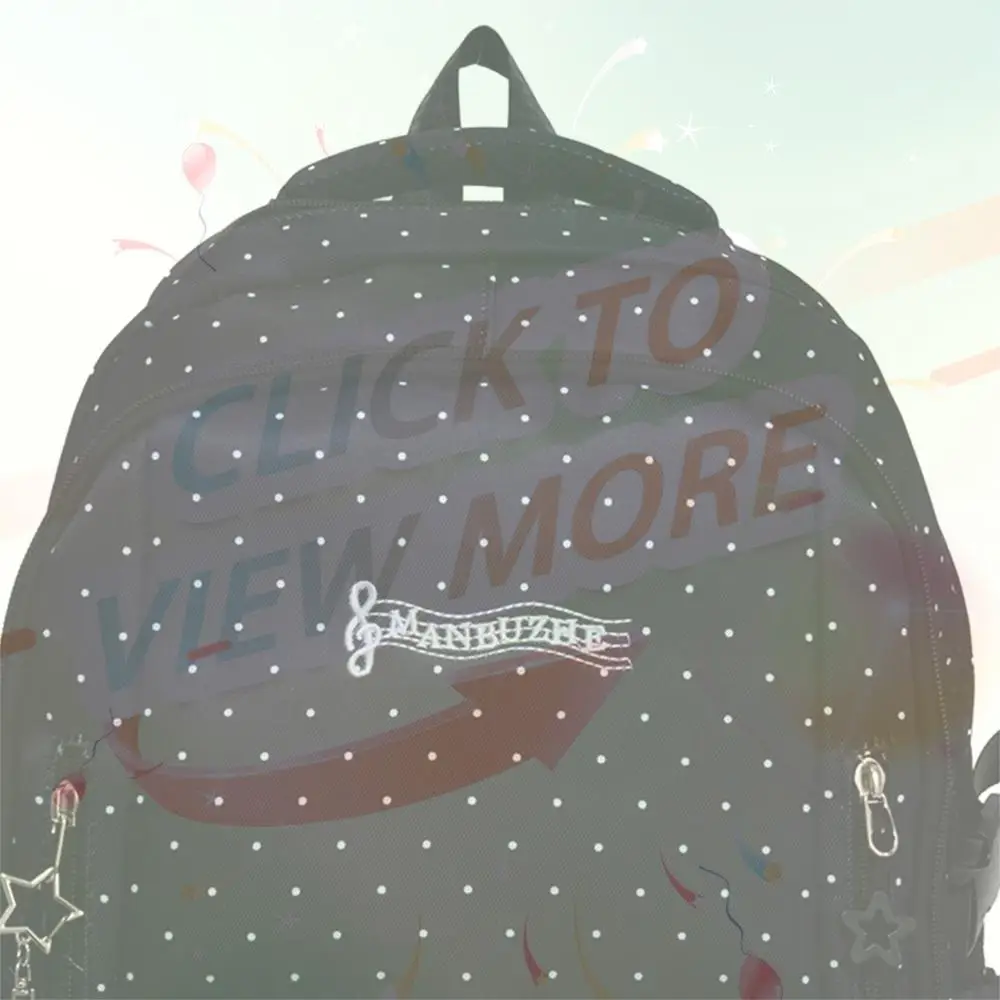 Polka Dot Piano Printed Kids Hiking Backpack with Charm (Bag Comes Folded) Novelty Nylon Shoulder Bag for Kids Girls Boys Teens 1