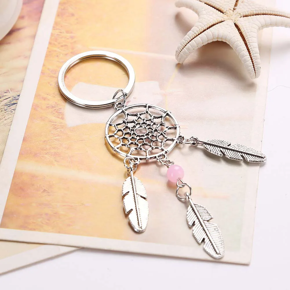 Dreamcatcher Metal Feather Dream Catcher Key Chain Keyring Women Vintage Charm Fashion Bohemian Indian Style Keychain New 3