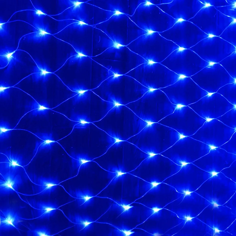 thumbnail image 1 of 2x3/3x3/10x1/6x4M Luces de malla LED Guirnalda navideña para exteriores Luces colgantes para ventana Cadena de luces de red de arbustos de hadas, 1 of 5