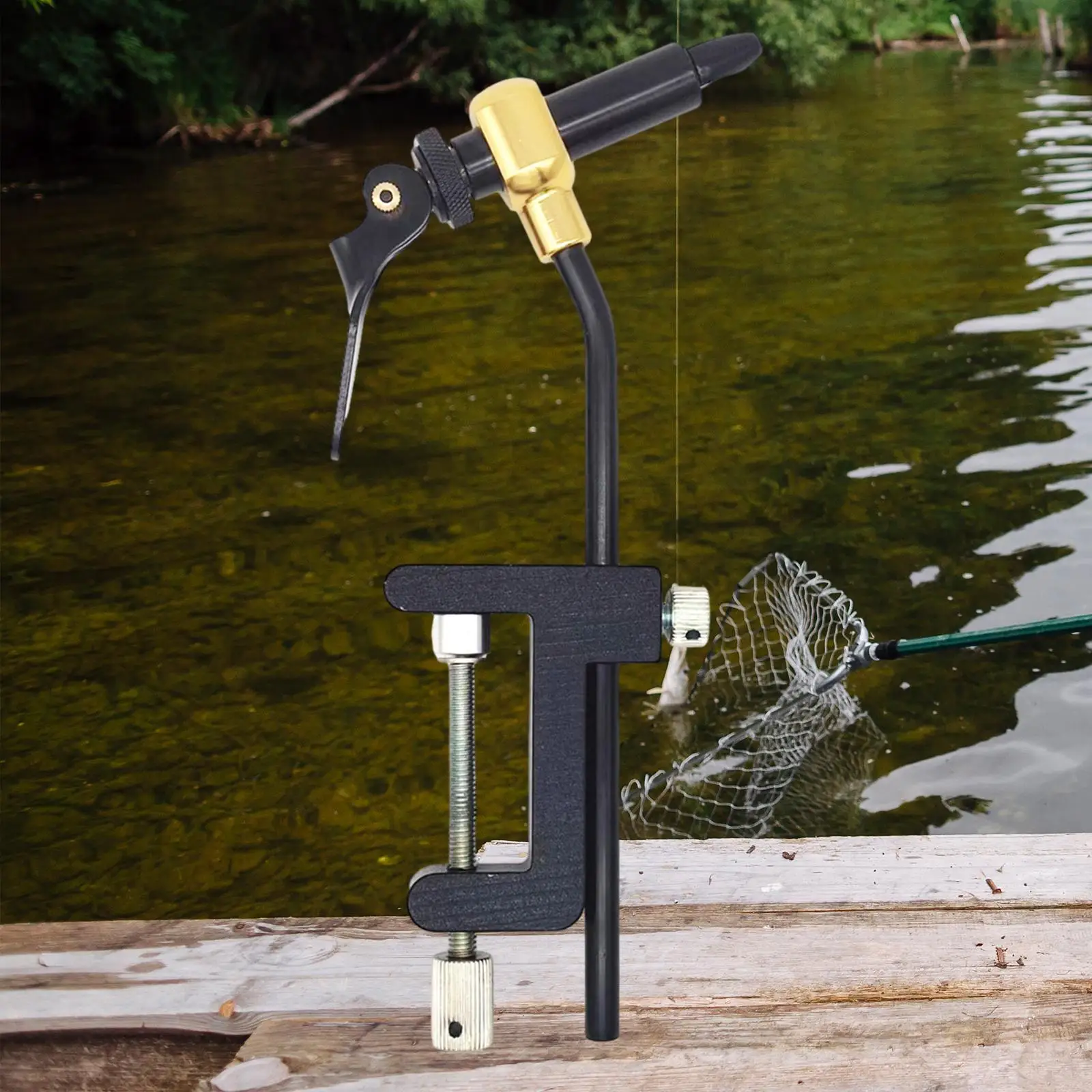 

Вращающиеся зажимы для вязания мушек инструменты для рыбалки нахлыстом C-образный зажим устройство