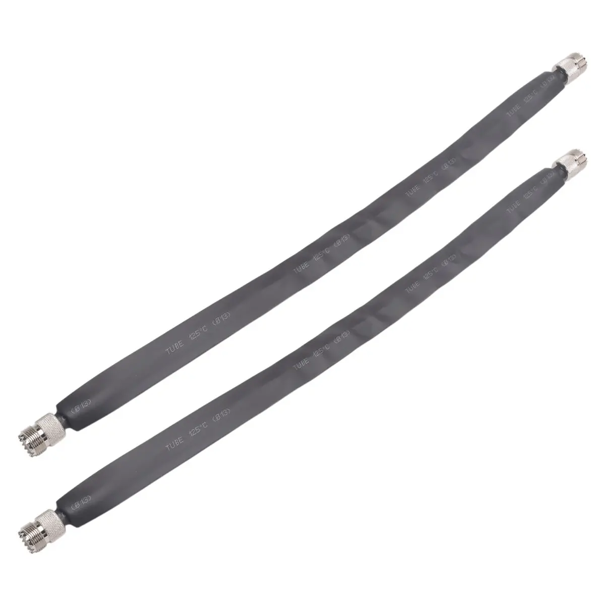 ABGN 2팩 40cm 동축 케이블 창문/문 통과형 플랫 케이블, SO239 UHF 암-암, 50옴