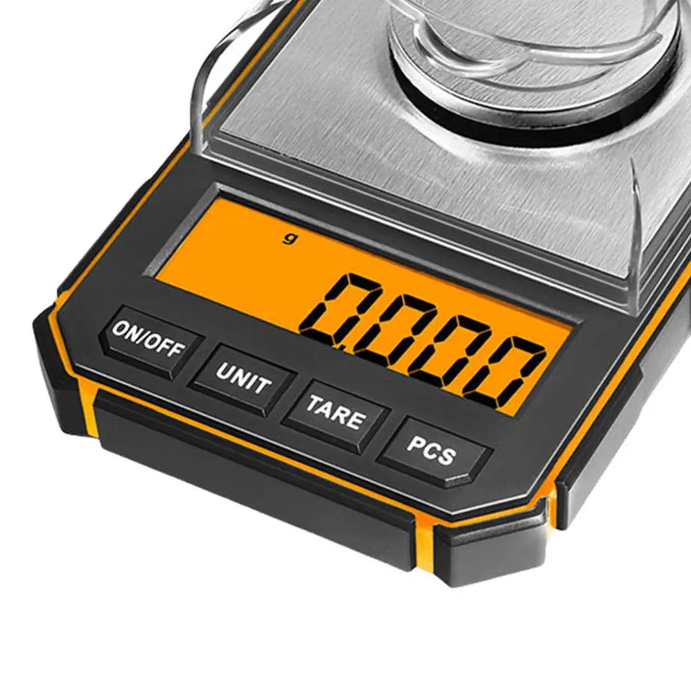 0.001g/50g Jewelry Gold Gem Scale Stainless Steel Electronic Scale Digital Milligram Portable for Weighing Counting
