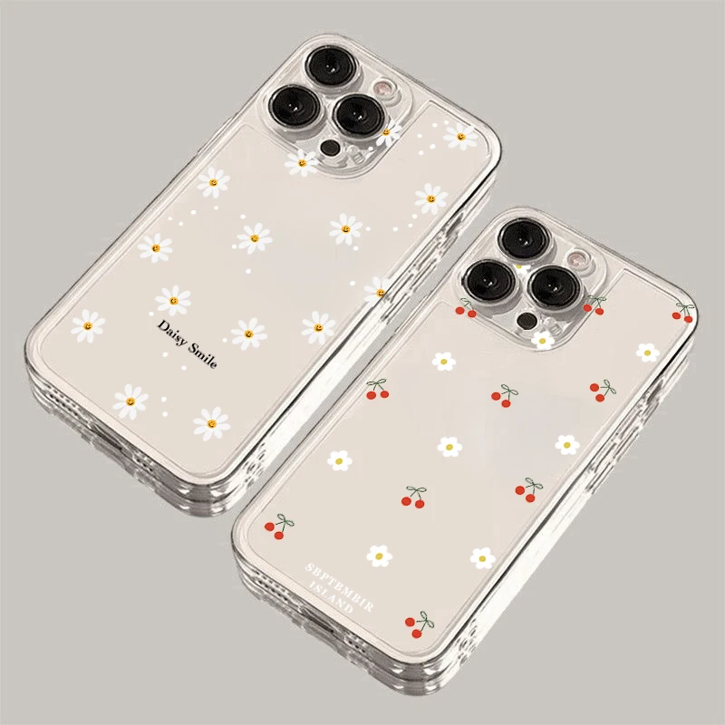 Elegant Red Cherry Floral Phone Case Cover