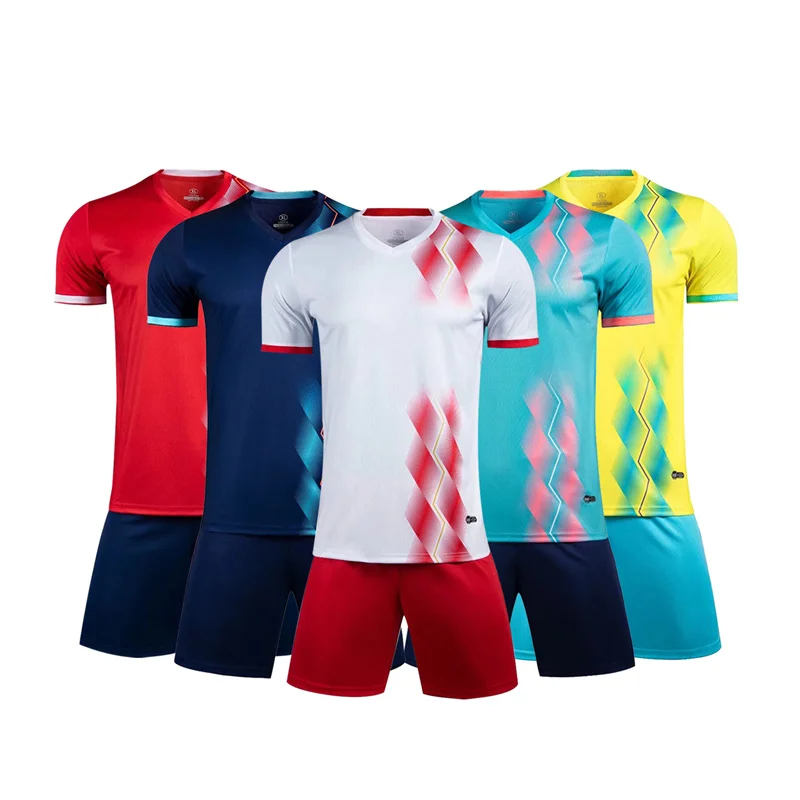 Adult Children's Football Training Suit Blank Soccer Jersey & Shorts