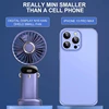 1800mAh Handheld Mini Fan Foldable Portable Neck Hanging Fans 5 Speed USB Rechargeable Fan with Phone Stand and Display Screen 2