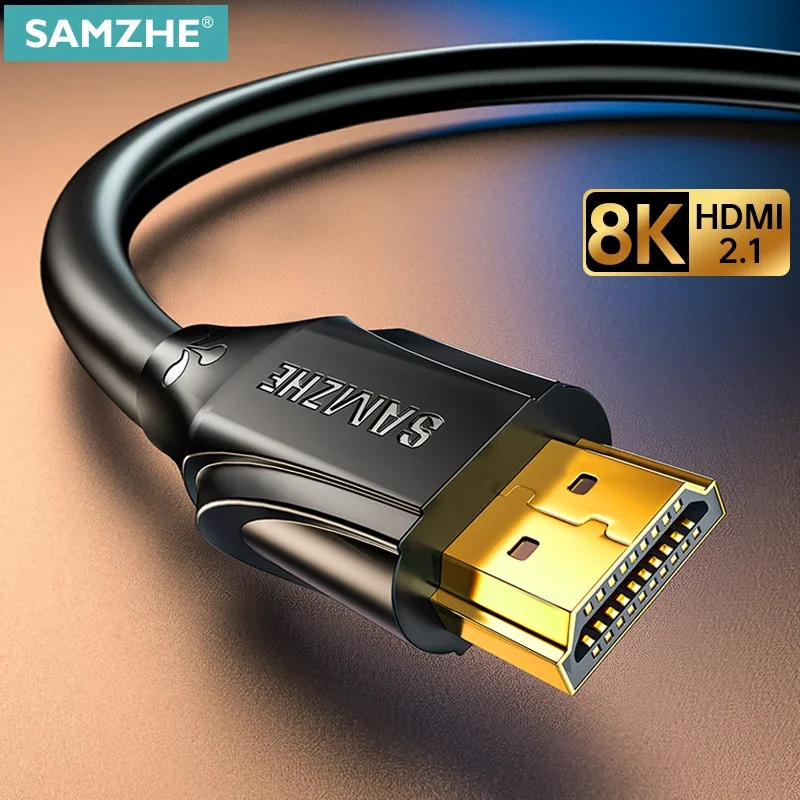 SAMZHE HDMI 2,1 кабель 8K/60 Гц 48 Гбит/с цифровые кабели HDMI 2,1 разделитель кабеля для HDR10 + PS5 переключатель кабеля HDMI 2,1