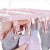 32 Clips Folding Clothes Hanger Children Adults Pants Dryer Windproof Socks Underwear Plastic Drying Rack Home Accessory 5