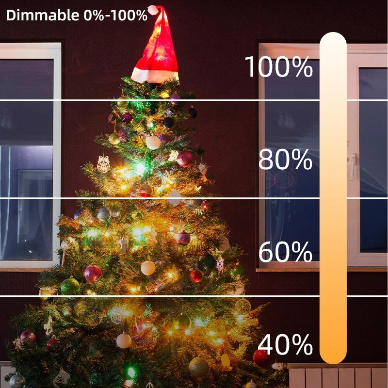 Luminous Bluetooth-Enabled Color-Changing LED String Lights with Music Sync & Remote Control