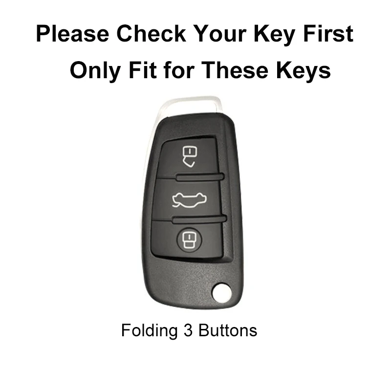 Luxury Leather Car Key Cover - Sleek Foldable Protection