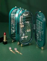 Jewelry Storage Box Make Up Organizer  Multi Layer Dust Proof Earrings Ring Necklace Display Frame Women's 2