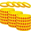 Ball Sports Theme Rubber Wristband Football Basketball Rugby Baseball Softball Volleyball Hockey Silicone Bracelet Party Suppli 3