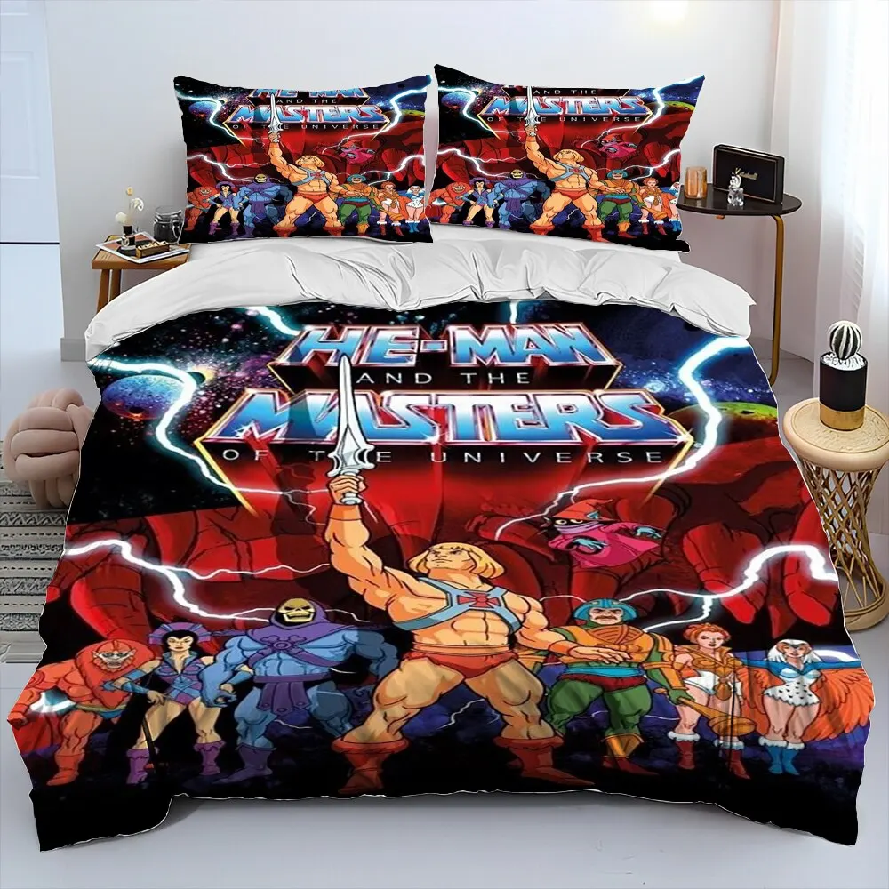 

He Man and the Masters of the Universe Comforter Bedding Set,Duvet Cover Bed Set Quilt Cover Pillowcase,Queen Size Bedding Set