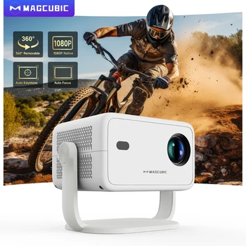 Magcubic 650ANSI L018 4K Projector Native 1080P Home Cinema Auto Focus Keystone Android 11 WiFi6 Portable Projector for Outdoor 1