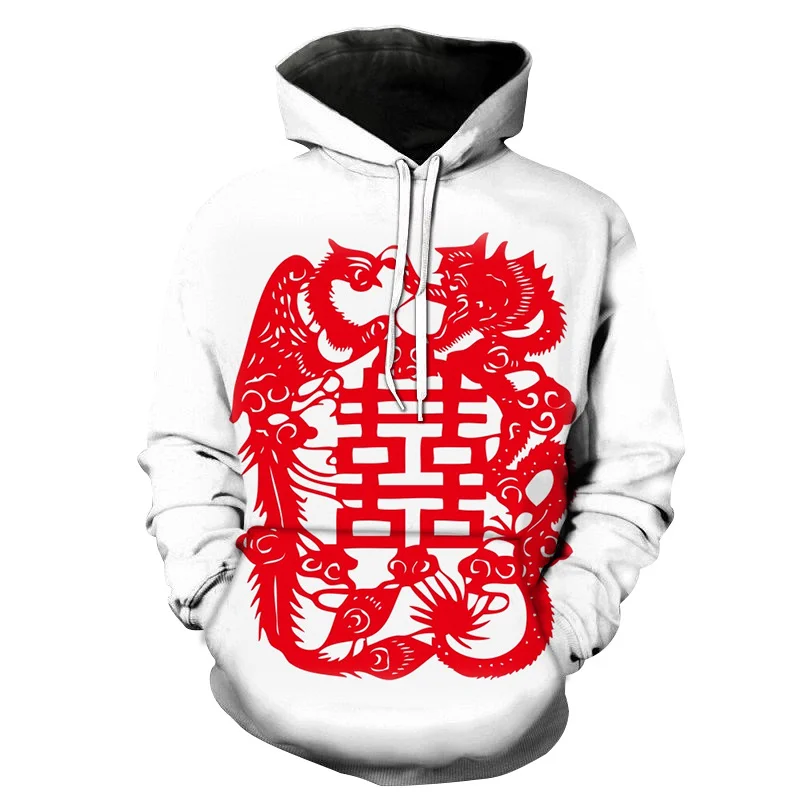 thumbnail image 1 of Sudadera con capucha con estampado 3D de cultura china para hombre, sudadera con patrón de papel divertido, camisetas de calle Harajuku, jerséis de manga larga de otoño, 1 of 5
