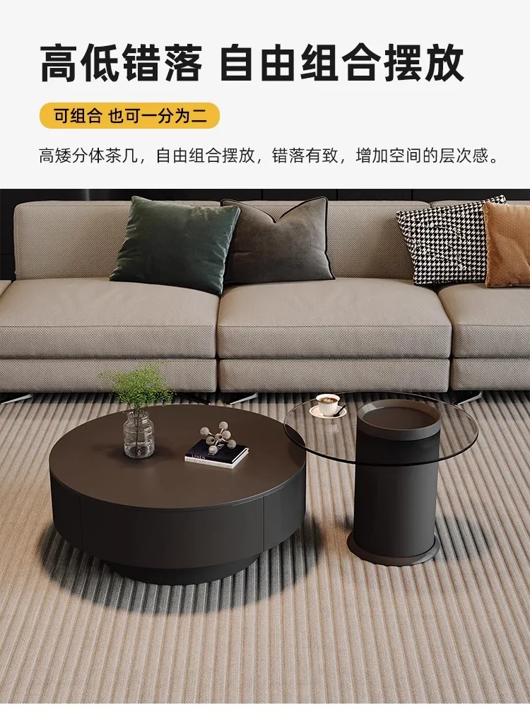 Italian Light Luxury Coffee Table Modern Minimalist Aesthetic Unique Side Table Designer Space Saving Couchtisch Furniture