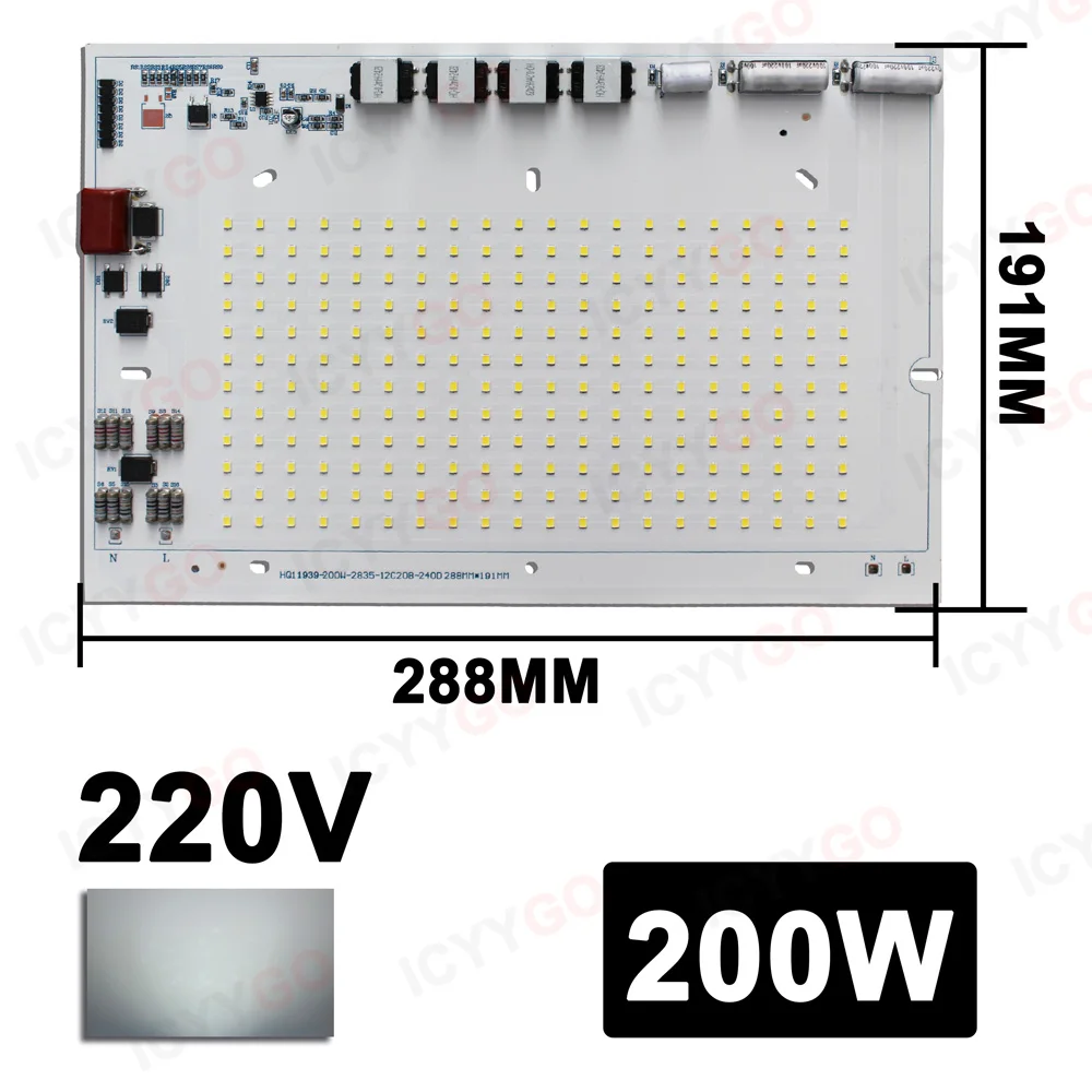ハイパワ? 100 ワット 150 ワット LED ライトパネル AC 220 V ドライバ?不要 SMD5054 チップ PCB 光源ボ?ド DIY 投光器用