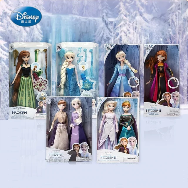 Boneca original da disney, 33cm, boneca frozen, elsa, anna, princesa,  rainha da neve, coleção de brinquedos para meninas - AliExpress