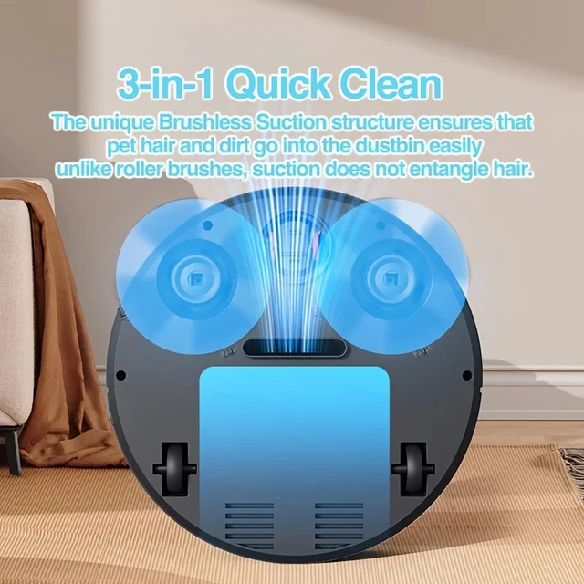 Xiaomi MIJIA 3-in-1 Smart Sweep Robot, 4000Pa Suction, Automatic Vacuum Cleaner 2