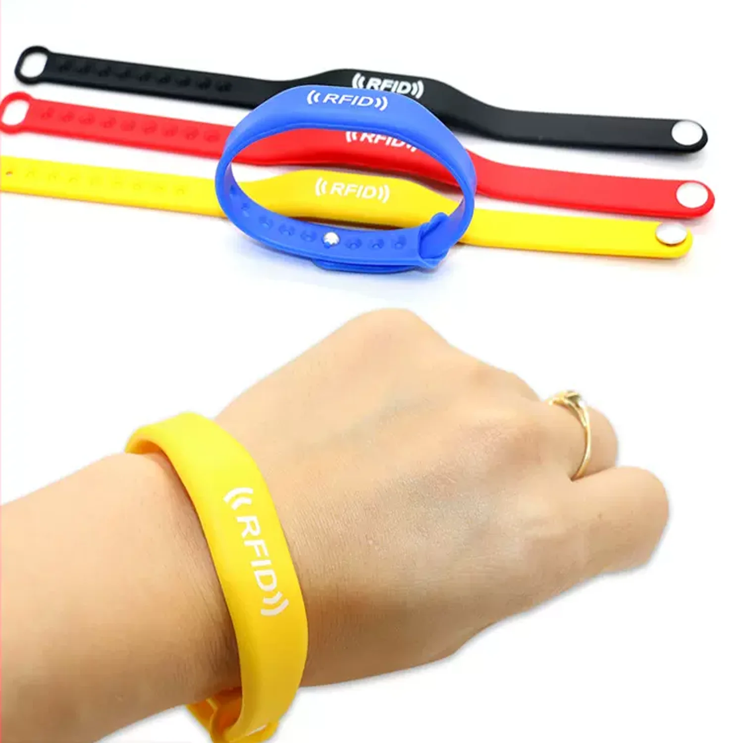 3/5pcs CUID Writable Bracelet Waterproof Silicone