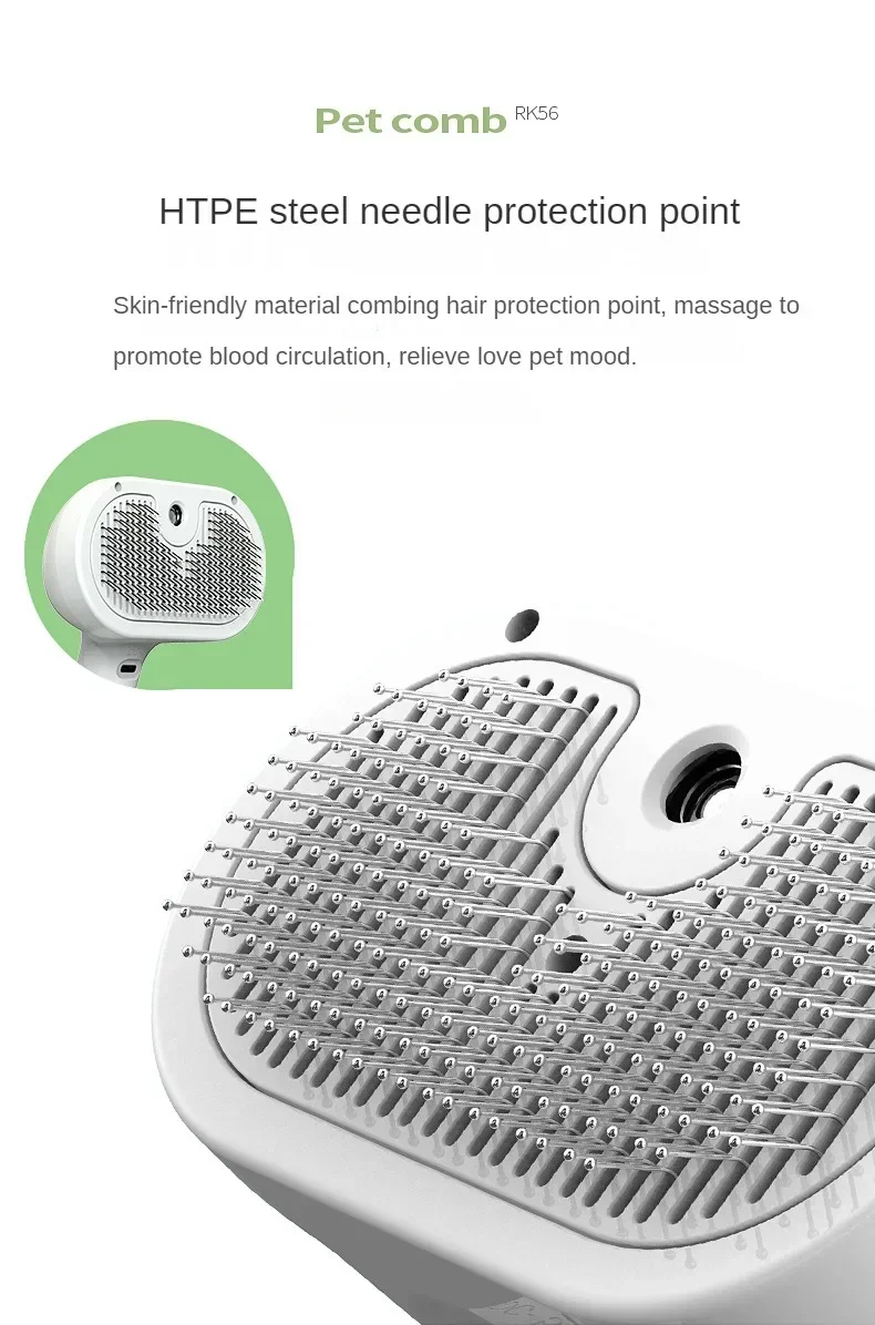 Multifunctional Pet Grooming Steam Brush for Cats & Dogs
