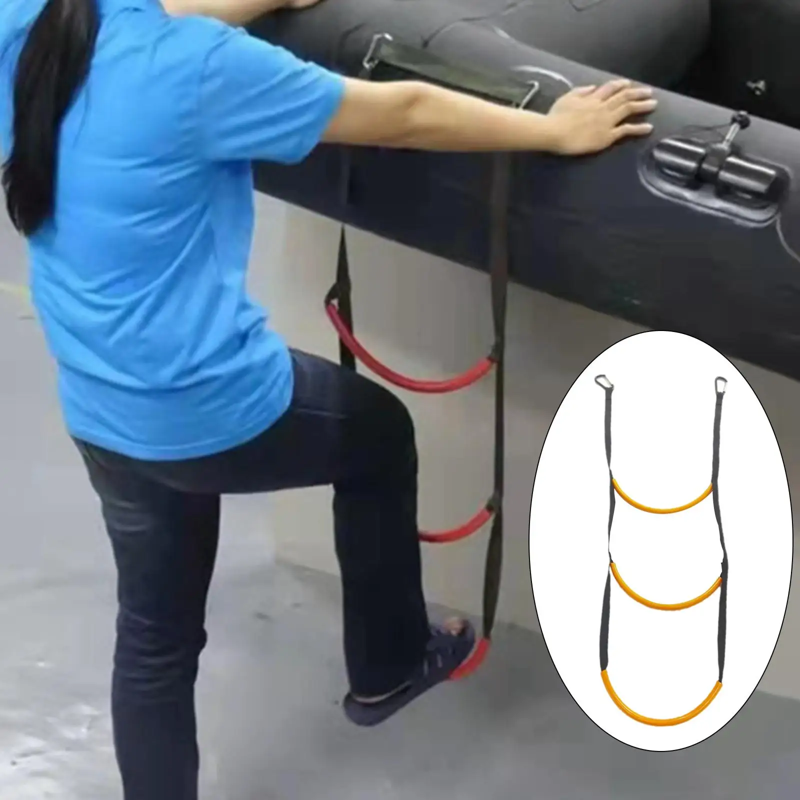 

Inflatable Boat Rib 3 Step Boarding Ladder Safety Accessories for Kayaking