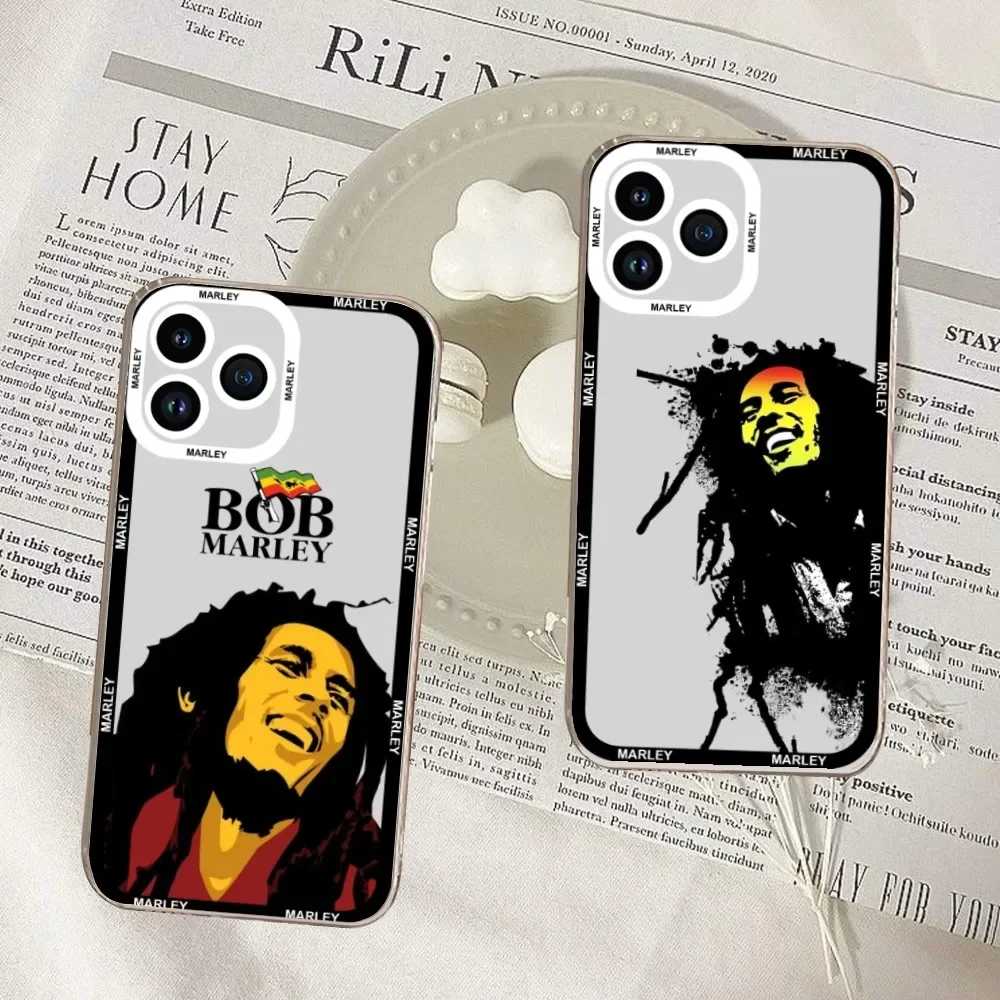 Famosa Custodia Per Telefono Cantante Musicale Star Bob Marley Per Samsung S20 S21 S22 S23 Ultra Plus Lite Custodia Trasparente