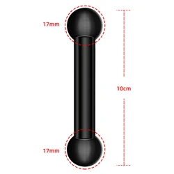 Universal Ball Head Adapter: Extended Double Ball Connecting Bracket - Long 17mm to 17mm