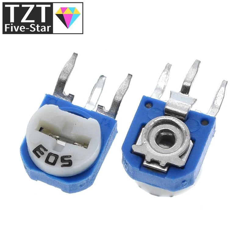 Trimpot Trimmer Potentiometer Variable Resistor multiturn potentiometer linear potentiometer rotary potentiometer trimmer potentiometer adjustable resistor 10pcs Rm063 Rm-063 100 200 500 1k 2k 5k 10k 20k 50k 100k 200k 500k 1m Ohm