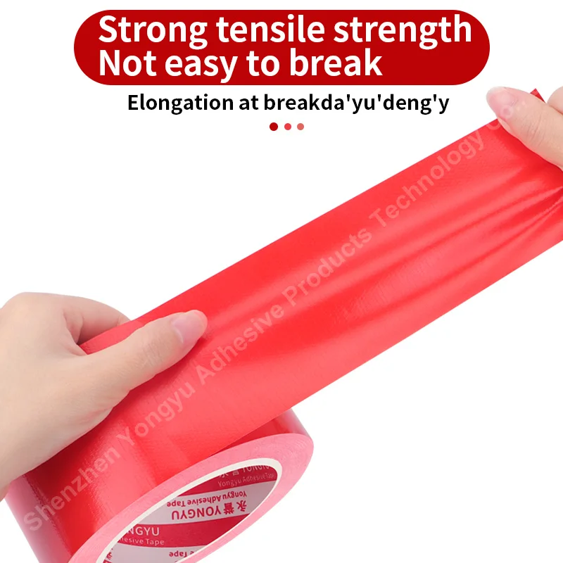 Industrial Grade Red Pipeline Tape - Durable, Waterproof, Flexible, Residue-Free, UV Resistant