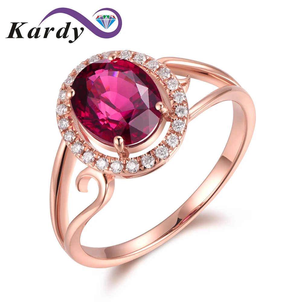 

Чистый уникальный женский розовый турмалин, драгоценный камень, свадебная помолвка, бриллиант, 14K, цвет розы, набор для женщин