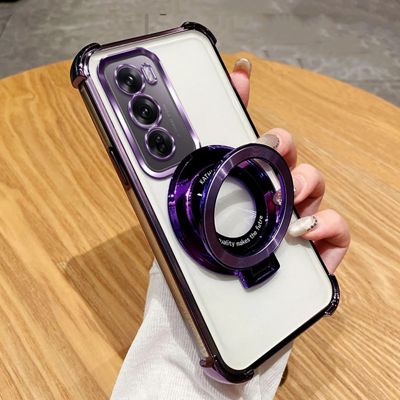 Shockproof Magnetic Clear Case with Holder Stand