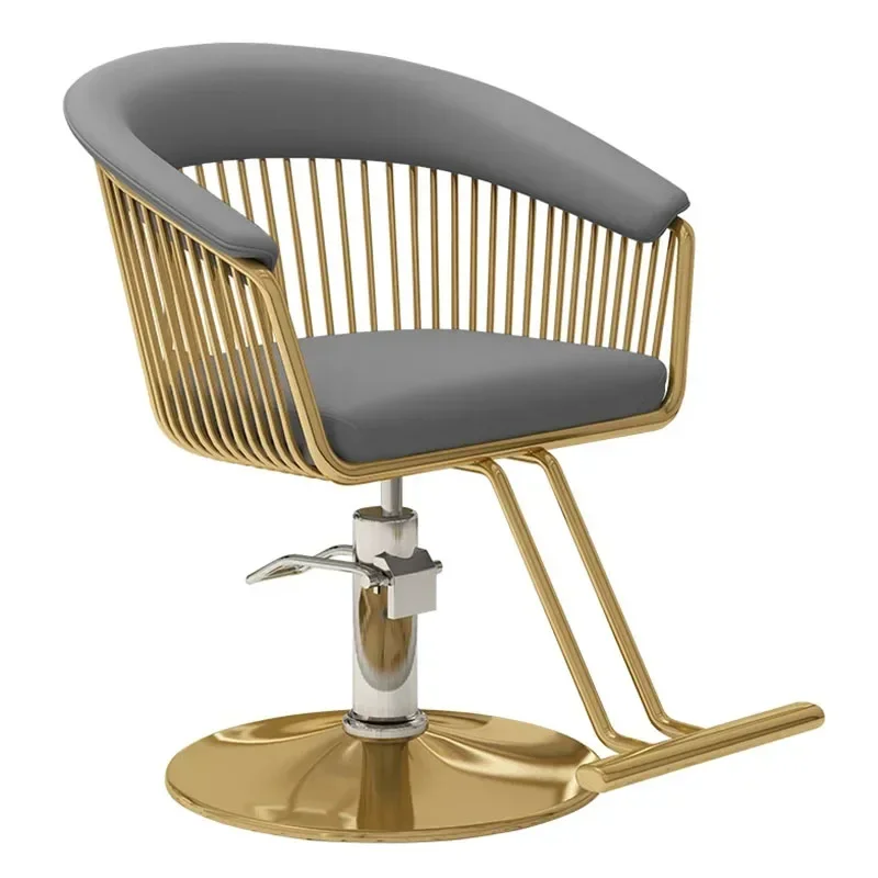 

Barbershop Salon Barber Chair Luxury Comfort Gold Swivel Design Barber Chair Beauty Hairdressing Furniture