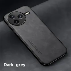 Shockproof Magnetic Protective Case with Skin - Feel Cover for Poco F7 Pro (Dark Grey)