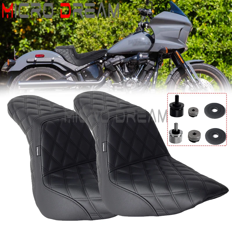 Moto Driver 2-Up Gel Pad Sedili Posteriori Per Harley Softail Flsb Sport Glide Fxlr Fxlrs Fxlrst Low Rider S St Two Up Seat 18-24