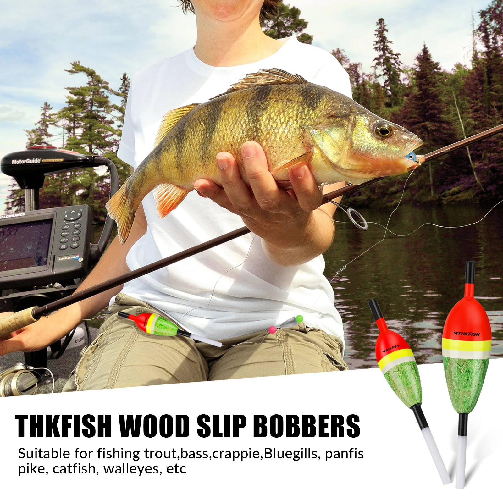 3pcs Slip Bobbers for Fishing Floats Wooden Slip Float Fishing