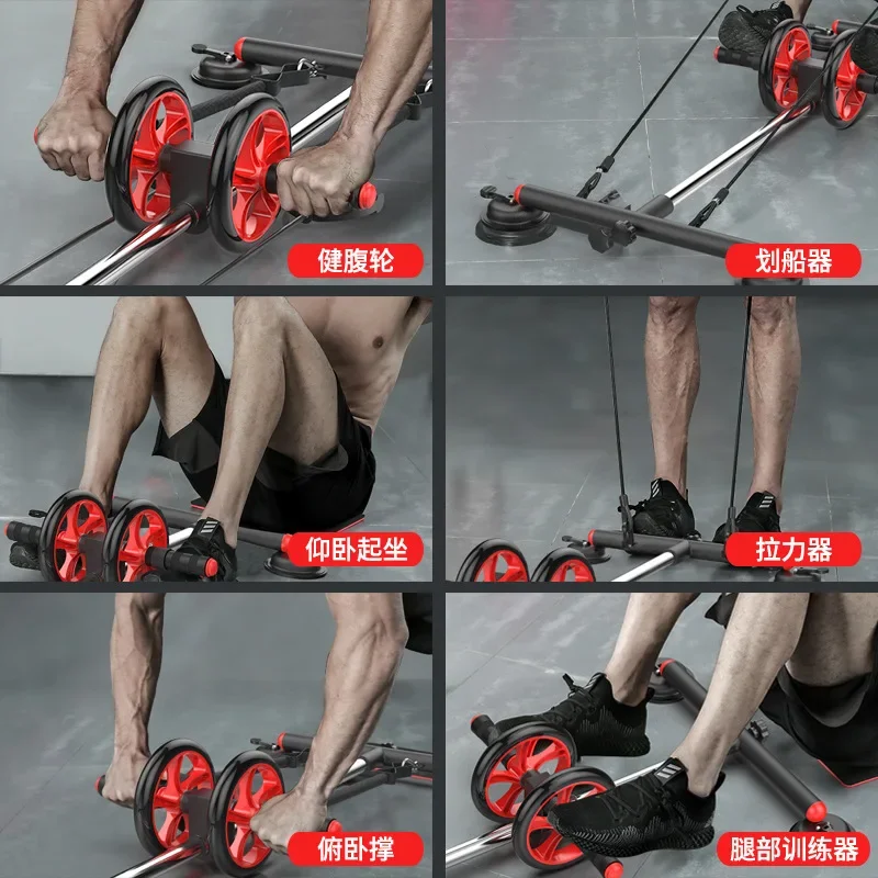 CHENGMO SPORTS new listing gym home fitness multifunctional ab wheel roller set sit up aid 4 in 1 stretching training