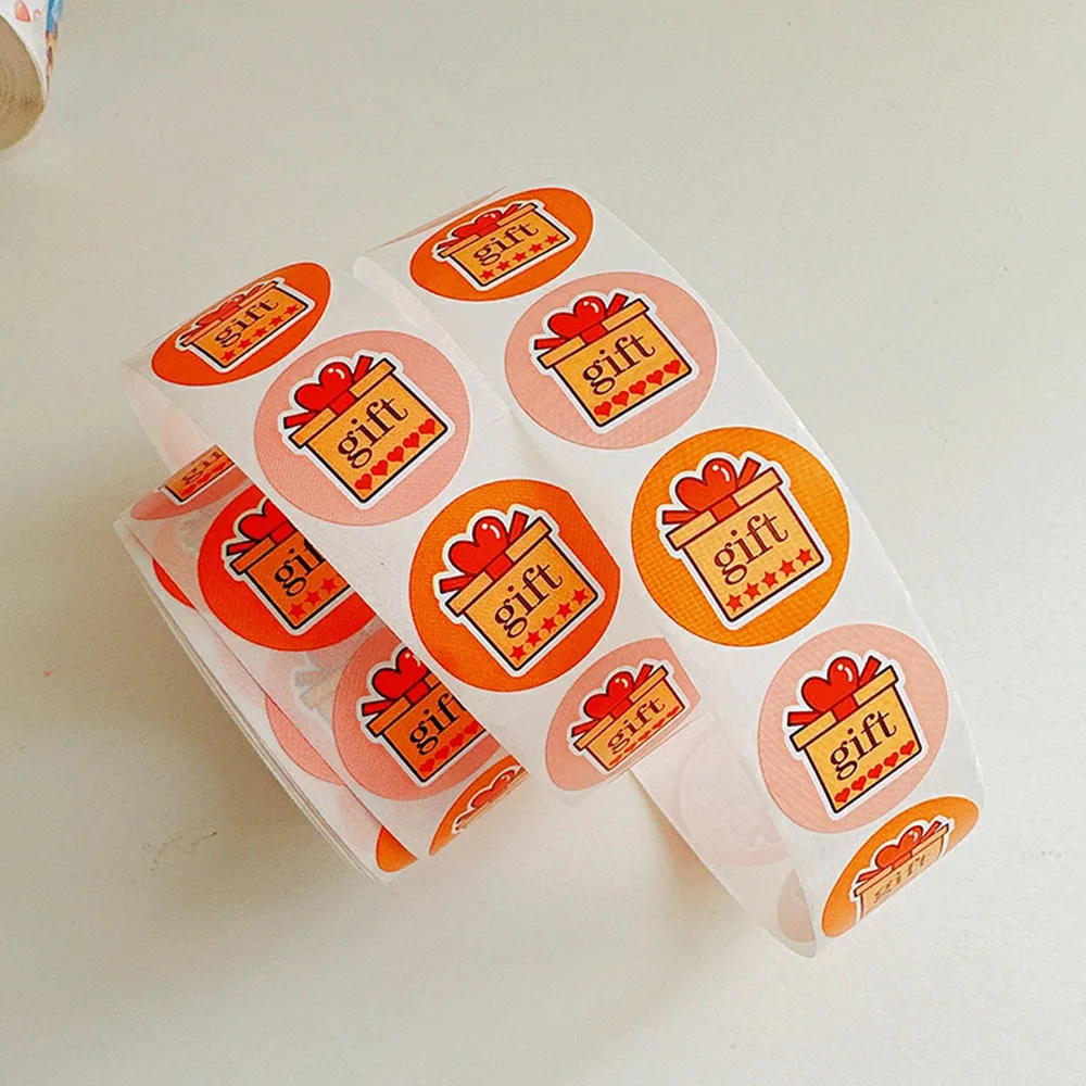 Small Gift Decoration Sticker Cute Cartoon Round Handmade Stickers Seal Labels 50/500pcs decorative stickers decorative labels stickers cartoon sticker cartoon stickers paper stickers adhesive stickers self adhesive stickers