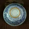 Chinese old porcelain Blue and white double happiness lotus covered bowl For kitchen 3