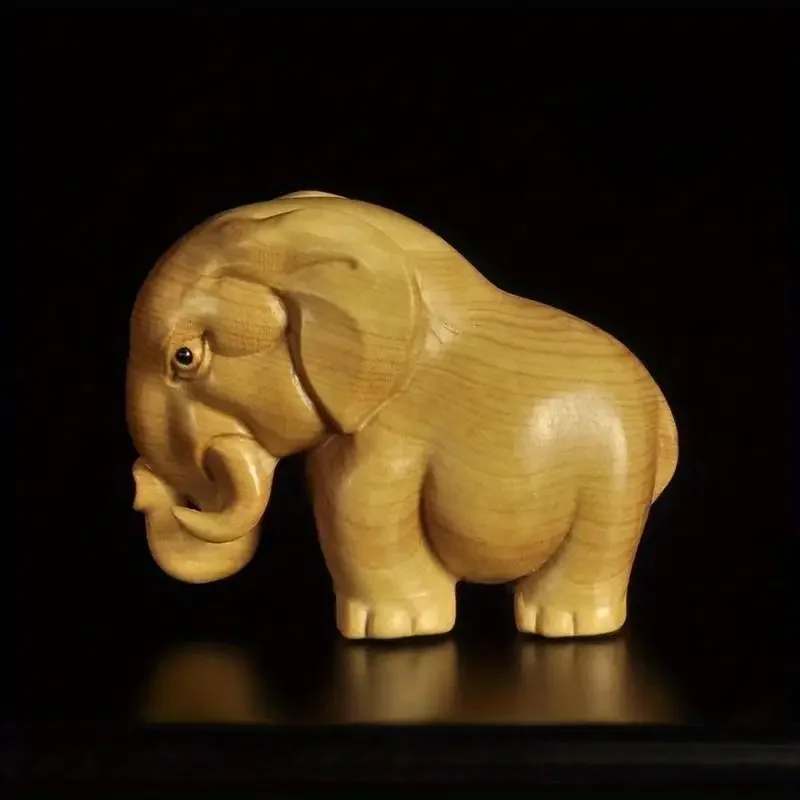 Cute Wood Carving Animals Statue Ornaments Supplies Sculptures and Figurines Home Decoration Desk Accessories: 3 - 5 Days Free Delivery Only UK