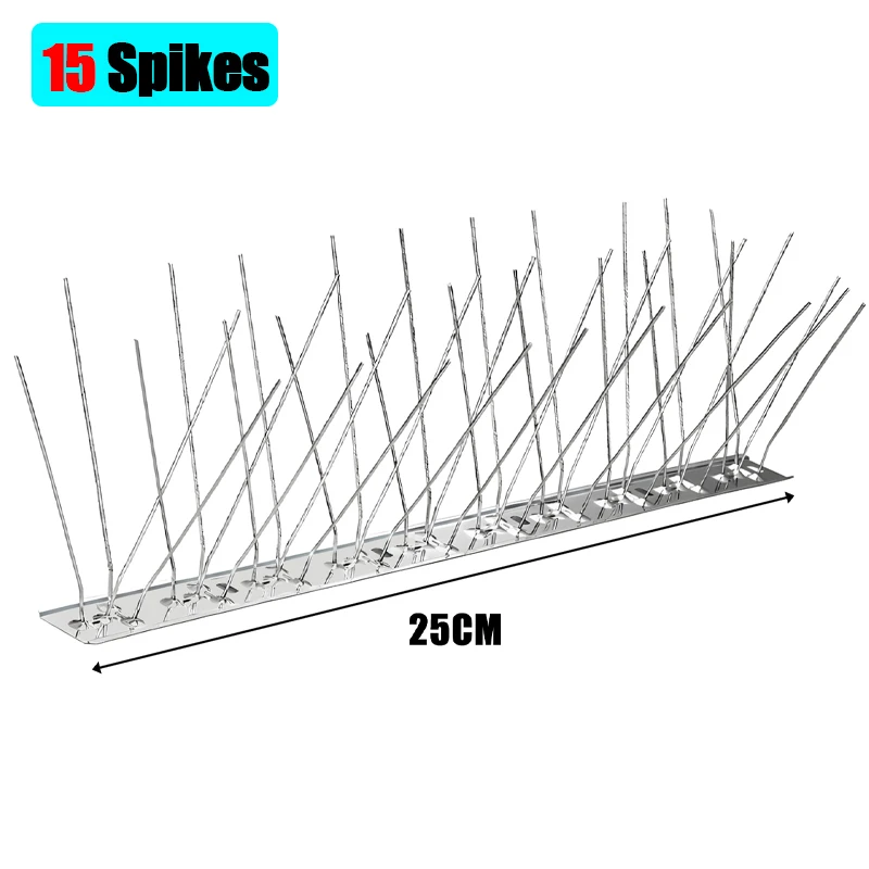 Stainless Steel Anti-Pigeon & Squirrel Deterrent Bird Spikes for Gardens and Balconies