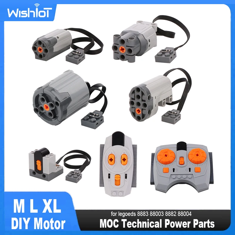 MOC Technical Power Functions M L XL Motor Function High Speed PF Sets Brick Toys DIY Motor for legoeds 8883 88003 8882 88004