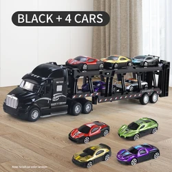 Alloy Toy Cars and Trucks Playset with Packaging Boxes (Black Car)