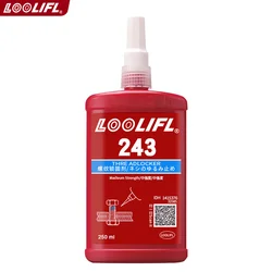 Universal Blue Medium Strength Threadlocker Adhesive, Removable & Waterproof - 50ML (243 - 250ML - 1PC)