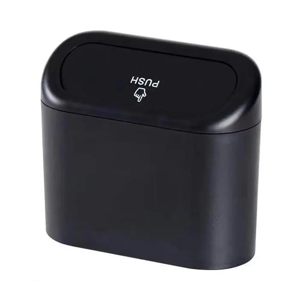 Portable Hanging Mini Car Trash Can,Wastebasket Trash Can with Lid, for Car Office Home,Auto Storage Bin Accessories