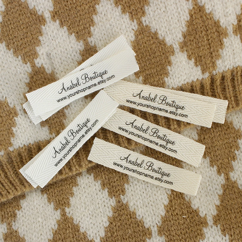Brand Label for Clothes, Twill Ribbon, Labels, Sew Accessories, Cotton Labels, Xw3502, 12x60mm