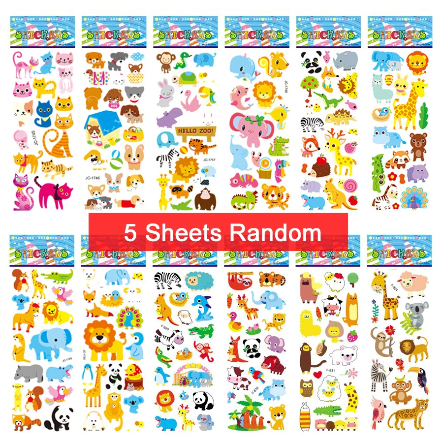 5 KT Animal Stickers