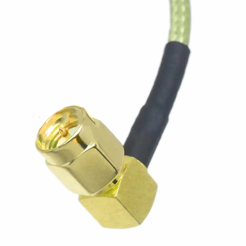 Wire Adapter Cable 6inch BNC to SMA Nut Bulkhead Male to Female Right Angle RG316 Replacement Converter Durable